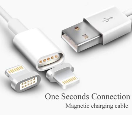 Picture of Magnetic Charging Cable USB Adapter Charger For iPad / iPhone 5/5S 6/6S 7 & 8/7 Plus