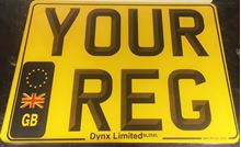 Picture of Square DVLA Registration Number Plate (11" x 8"Inch) Printing