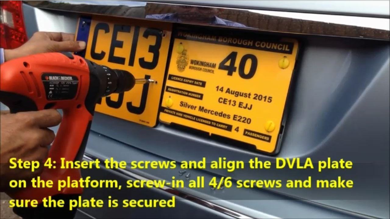 Twin Plate Holder Platform for Taxi, Private Hire & Minicab DVLA