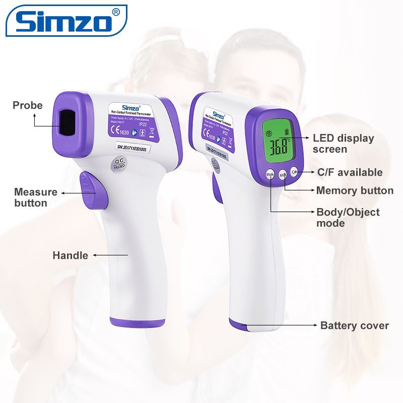 Digital Thermometer Forehead Non Contact CE Approved Accurate