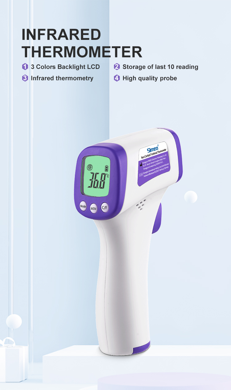 Digital Thermometer Forehead Non Contact CE Approved Accurate