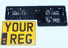 Picture of Printed Square Number Plate and Twin Plate Holder Platform for Taxi, Private Hire & Minicab DVLA & License plate