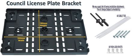 Picture of Council License plate Holder Bracket for Private Hire cars Taxi Minicab License Plate Bracket platform