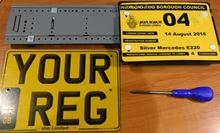 Picture of Complete set of Detachable Twin Plate Holder Platform + Number Plate Printing + Council plate Bracket